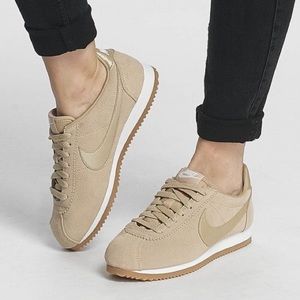 nike cortez suede mushroom